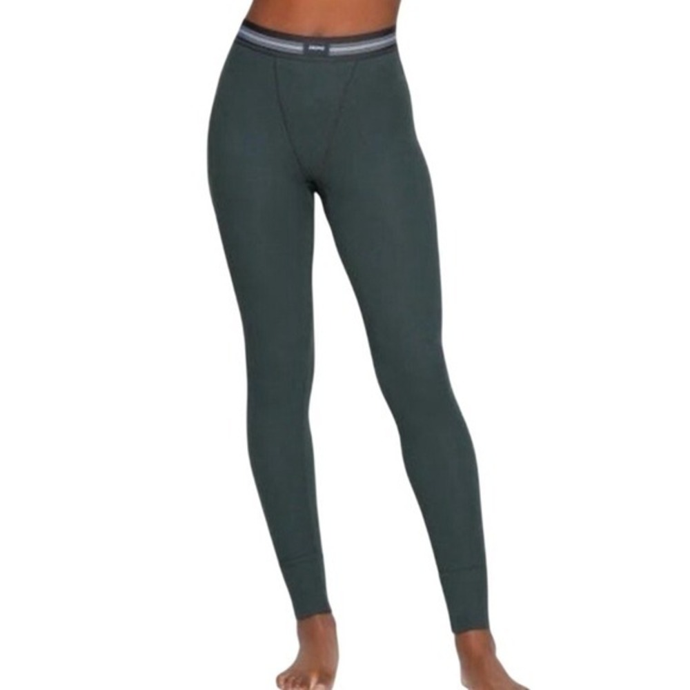 SKIMS L/G Ribbed Long Sleeve Leggings Forest Green‎ Lounge Sleep Athleisure